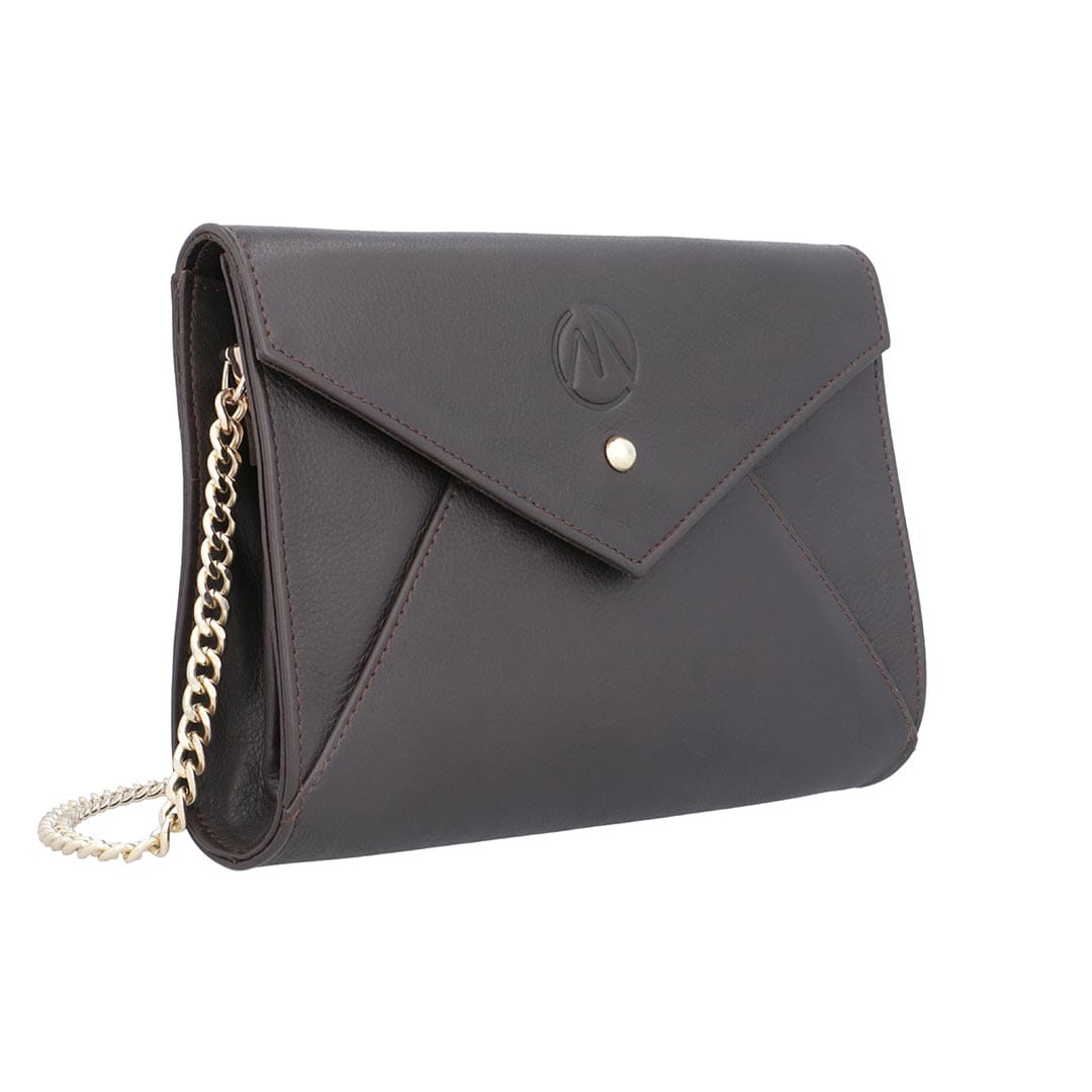 Amber Leather Flap Messenger Bag – measuring 16.5 cm × 23 cm (L × W)