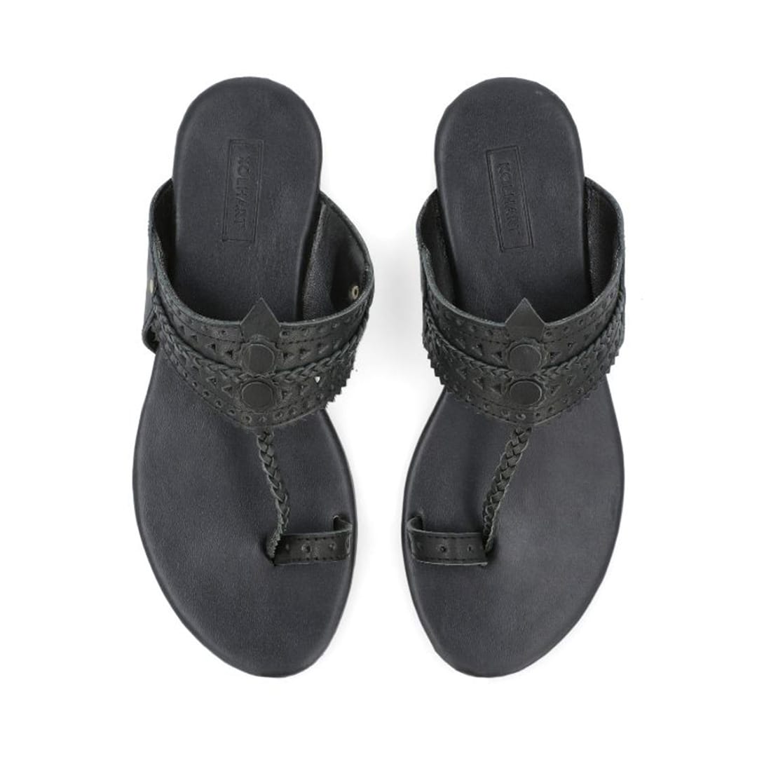 Amber Kolhapuri Sandal – leather sole