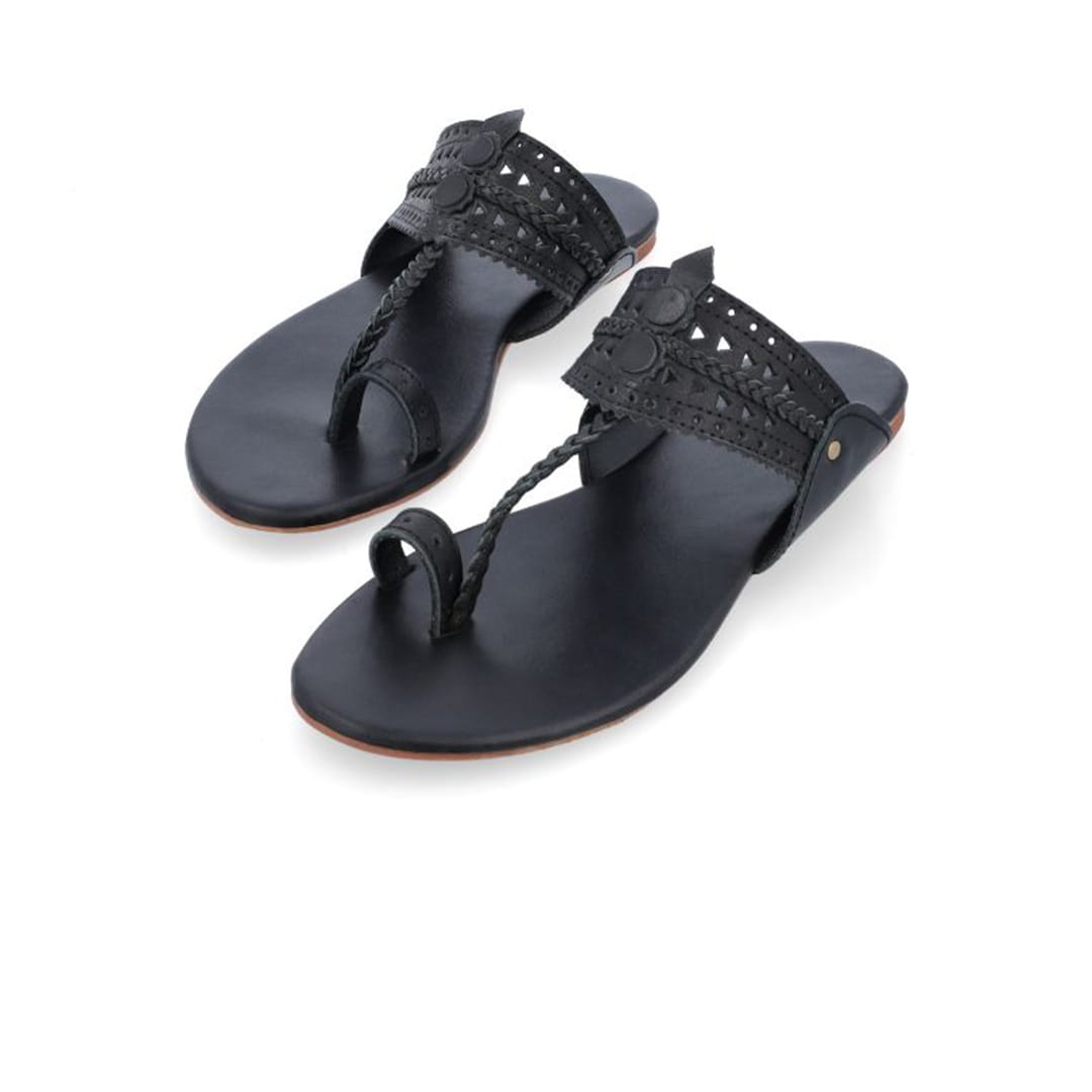 Amber Kolhapuri Sandal – available in UK sizes 6–13