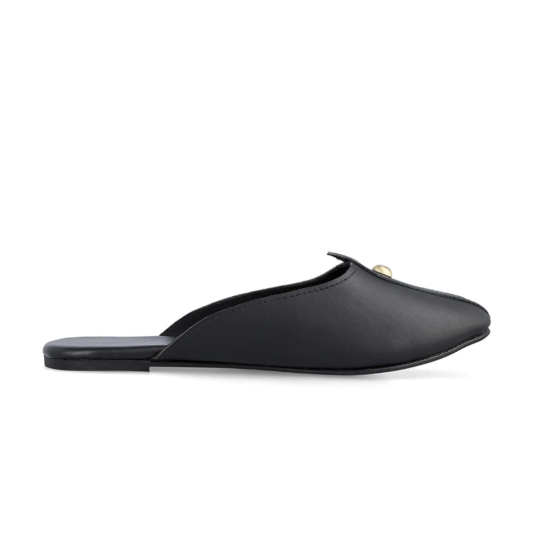 Ayla Black Leather Mule – The Leather Factor