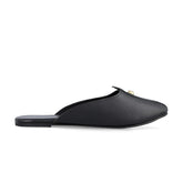 Ayla Black Leather Mule – The Leather Factor