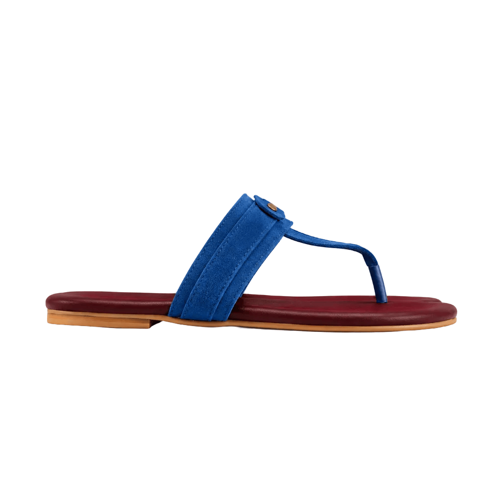 Ayla Navy Suede Sandal – The Leather Factor