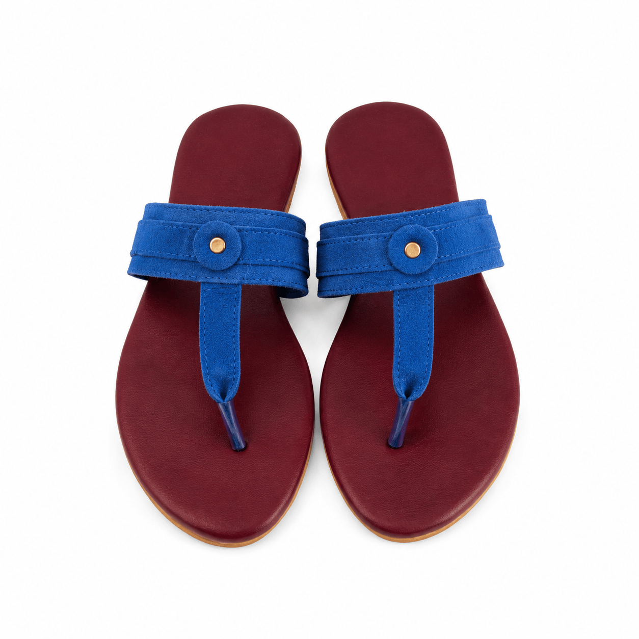 Ayla Navy Suede Sandal – leather and rubber sole