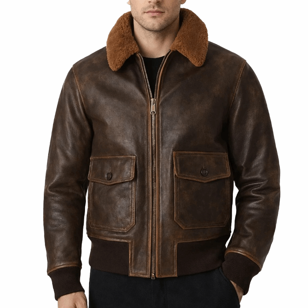 Brownstone Bomber Leather Jacket