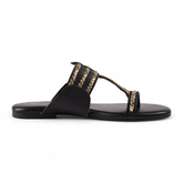 Cedar Black Nappa Kolhapuri Sandal – The Leather Factor