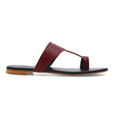 Dara Maroon Kolhapuri Sandal – The Leather Factor