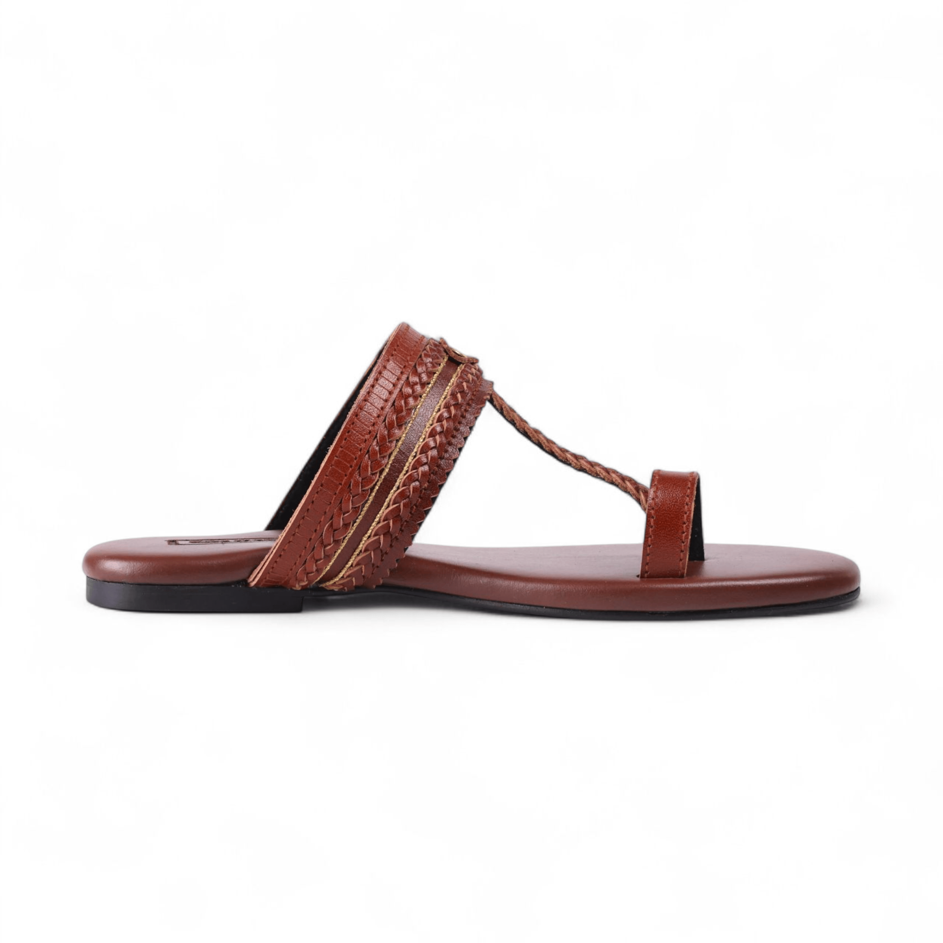 Inara Tan Leather Kolhapuri Sandal – The Leather Factor