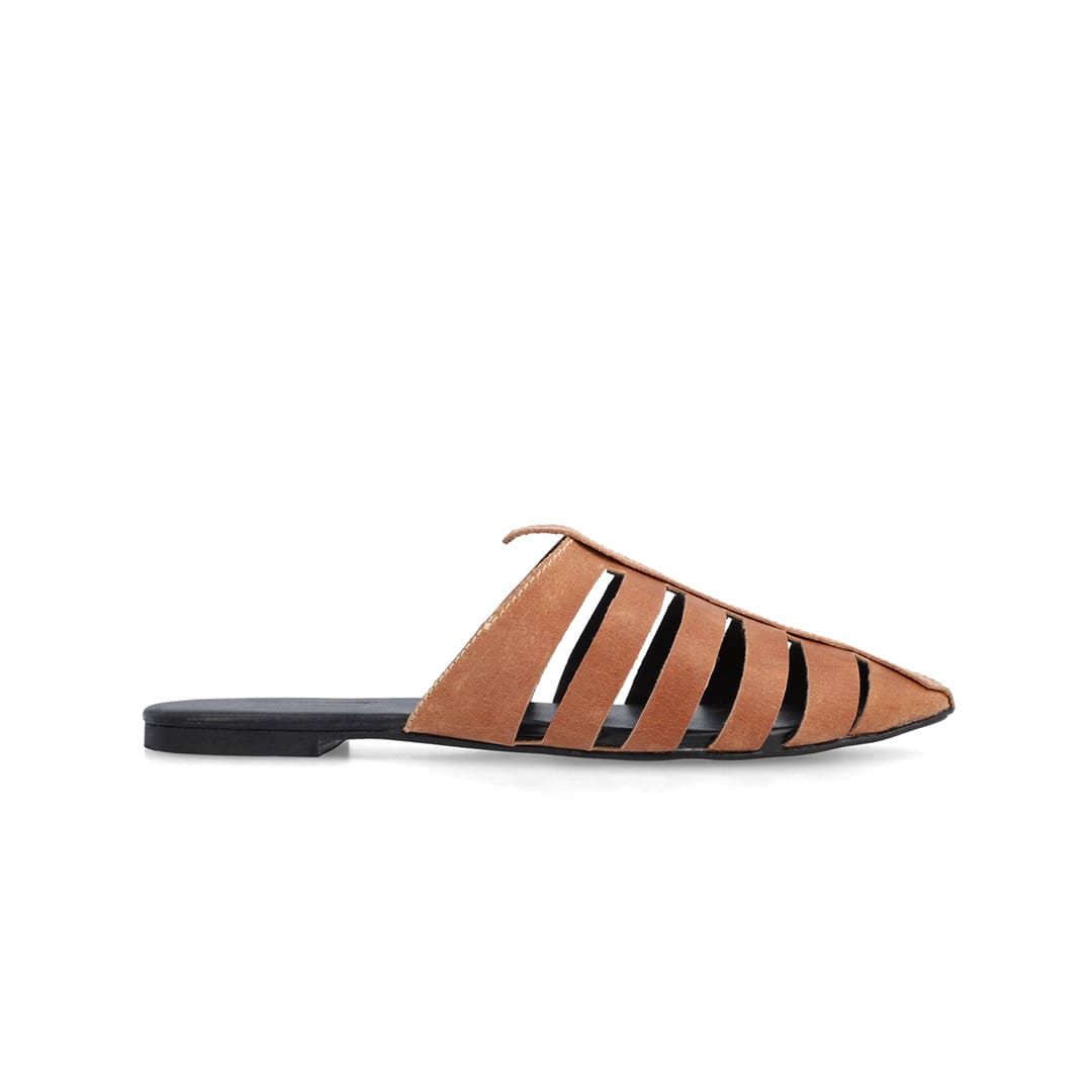 Indigo Tan Leather Mule – The Leather Factor