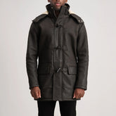 Taken Brown Leather Coat Jacket
