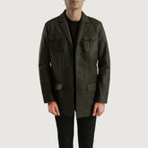 Riker Green Leather Blazer Jacket