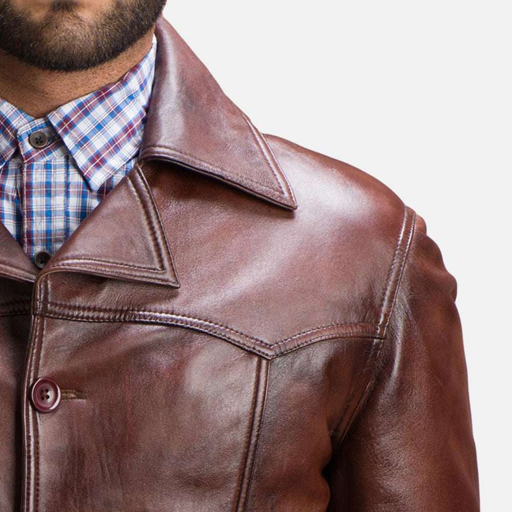 Yabion Brown Leather Jacket