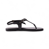 Omar Black Leather Sandal – The Leather Factor