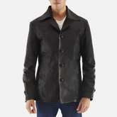 Ribel Black Leather Coat Jacket