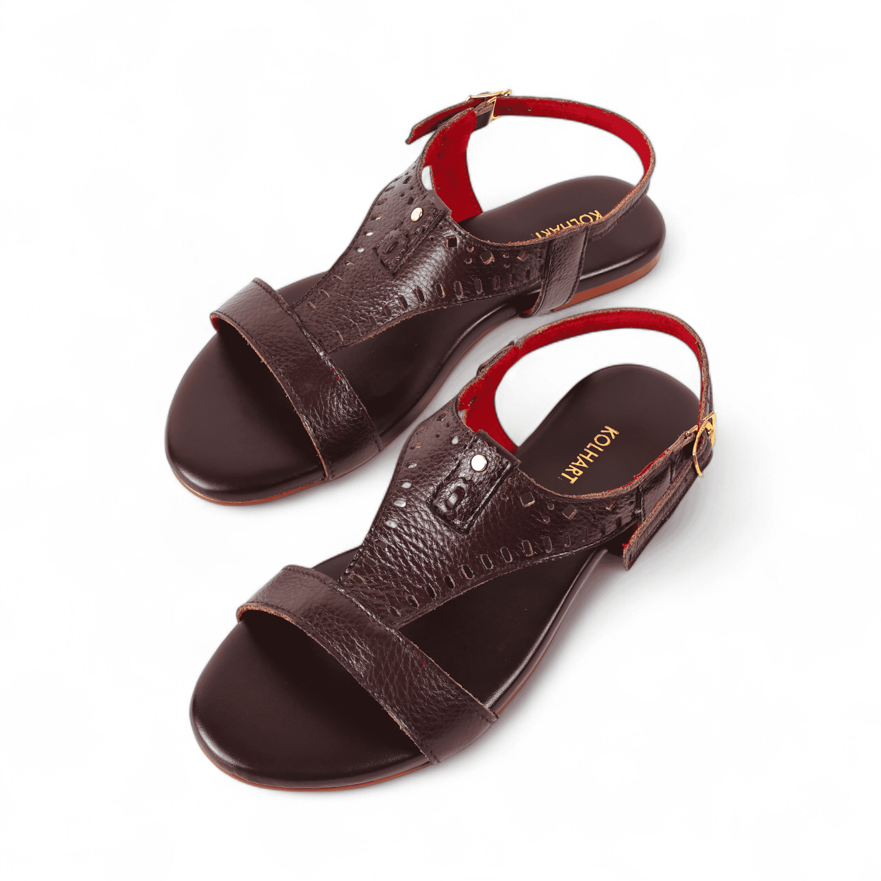 Shah Brown Leather Gladiator Sandal – for casual, holiday, festive wear