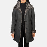 Matix Black Leather Coat Jacket
