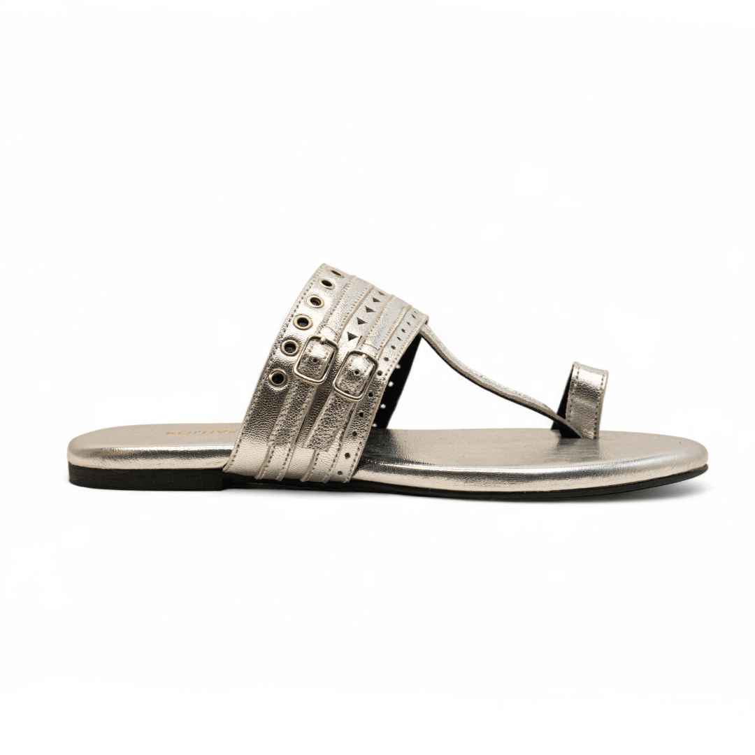 Inara Silver Leather Sandal – The Leather Factor