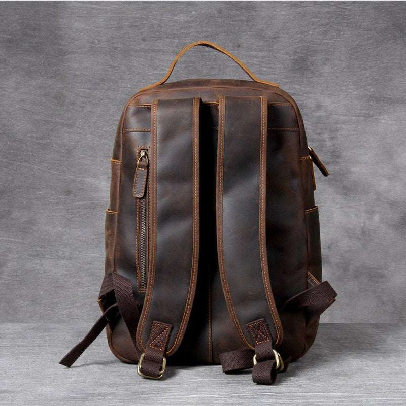Navigator Tan Leather Backpack