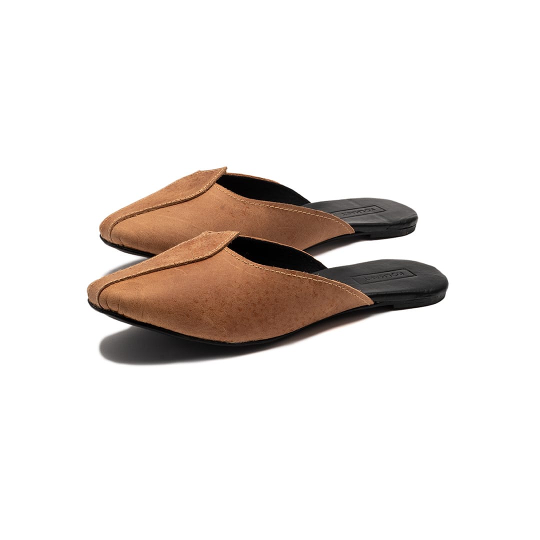 Afreen Tan Leather Mule – for casual, smart casual, everyday wear