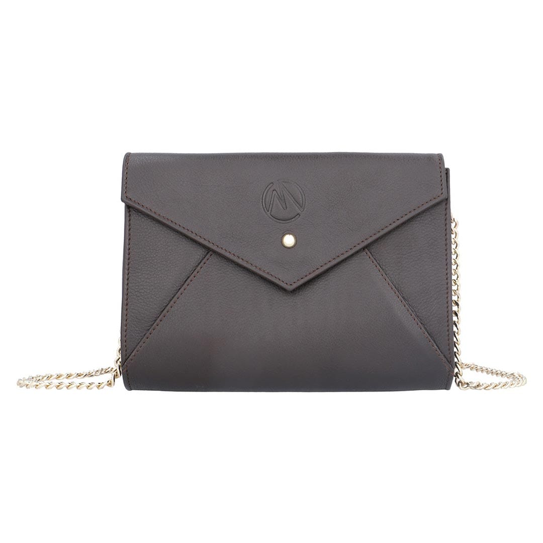 Amber Leather Flap Messenger Bag – zip lining