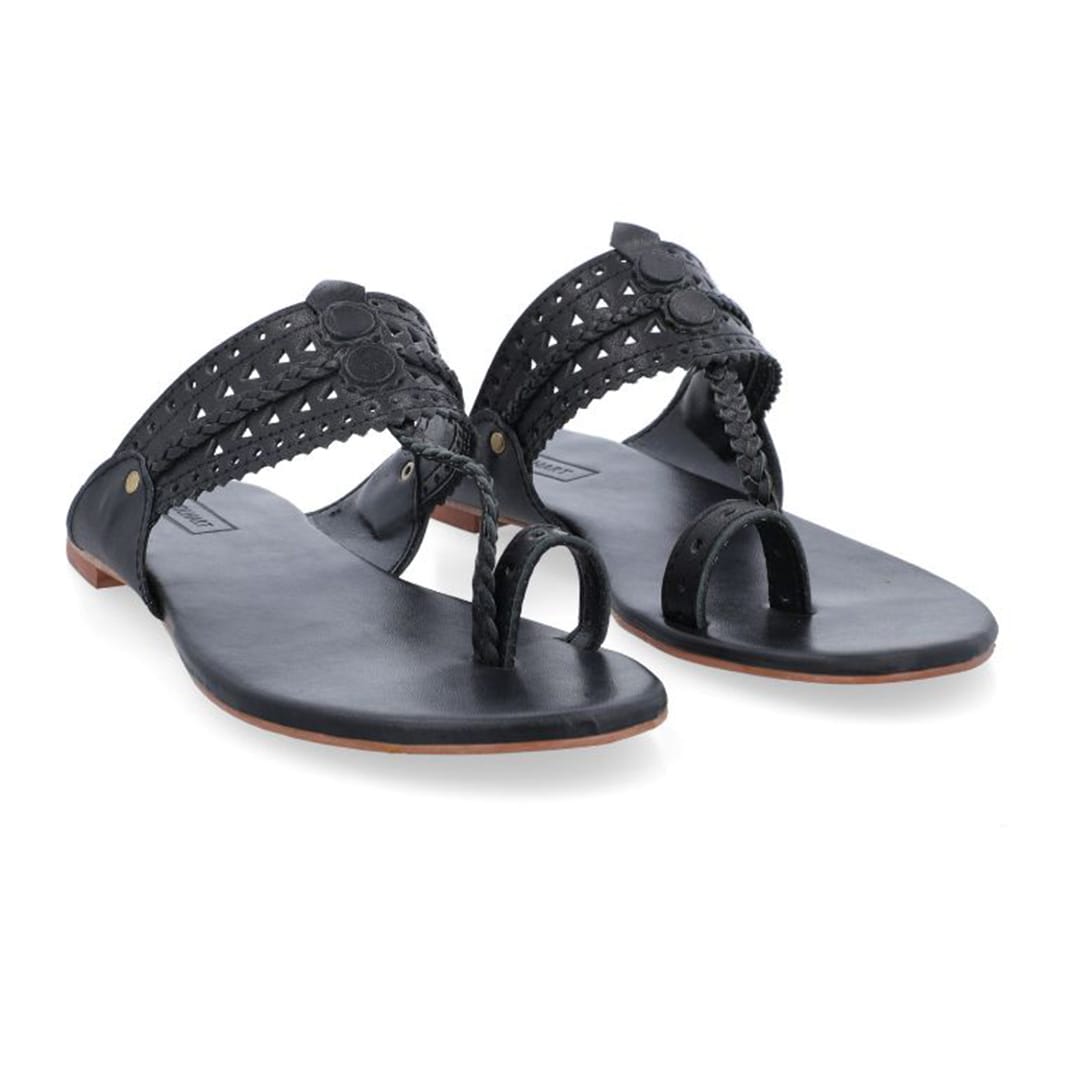 Amber Kolhapuri Sandal – for festive, casual, holiday wear
