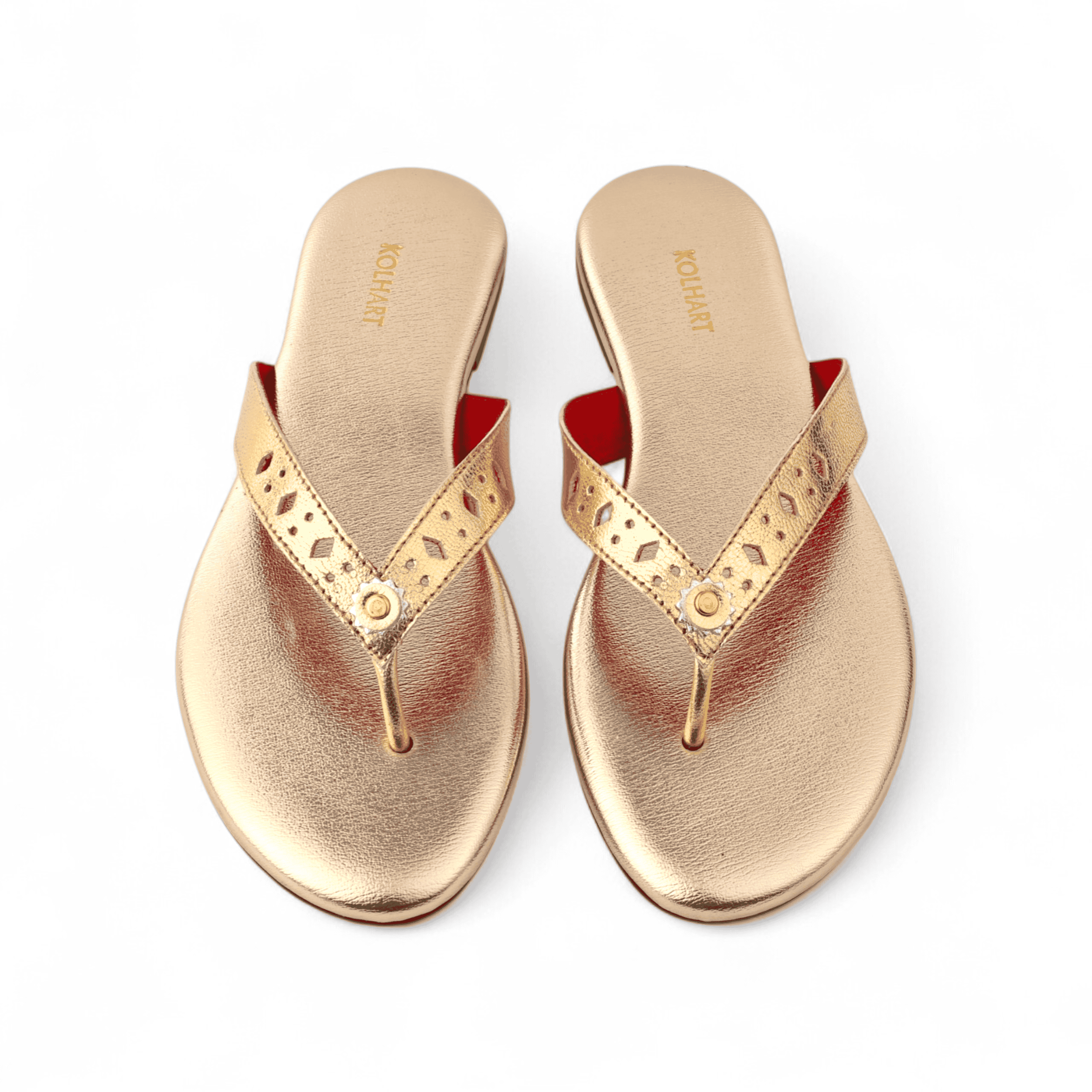 Arya Gold Leather Sandal – for festive, evening, holiday wear