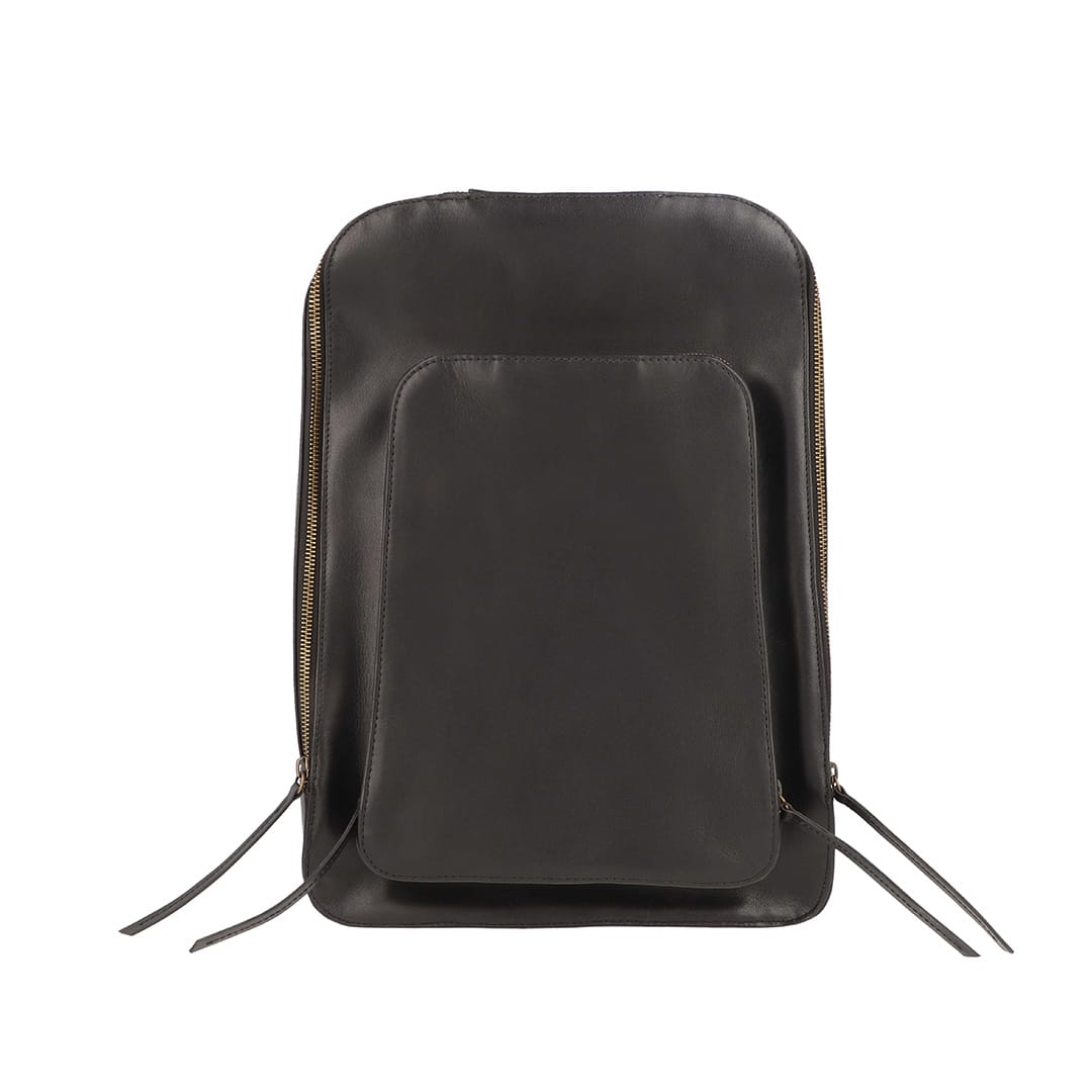 Dara Leather Double Zip Backpack – backpack by The Leather Factor, photo 7