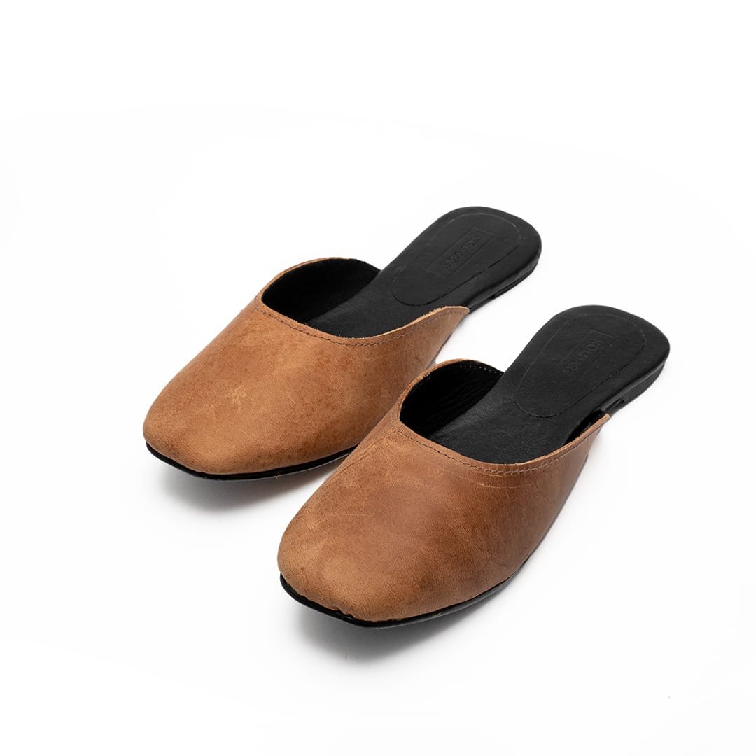 Dara Tan Leather Mule – for casual, holiday, everyday wear