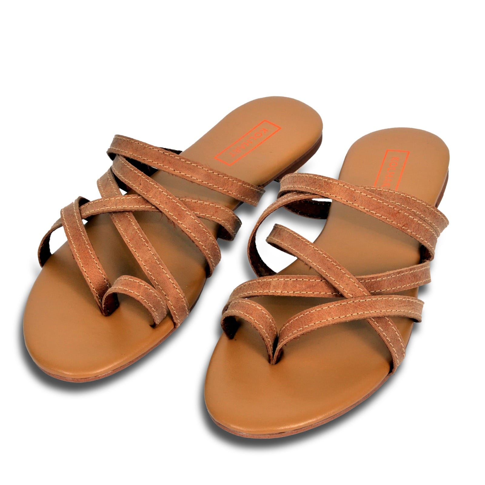 Inara Tan Leather Sandal – leather and rubber sole