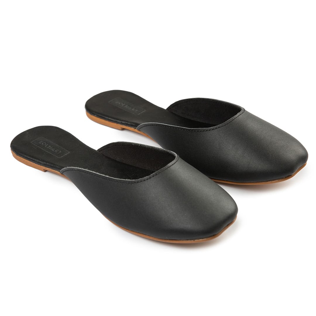 Isla Black Leather Mule – black mule by The Leather Factor, photo 5