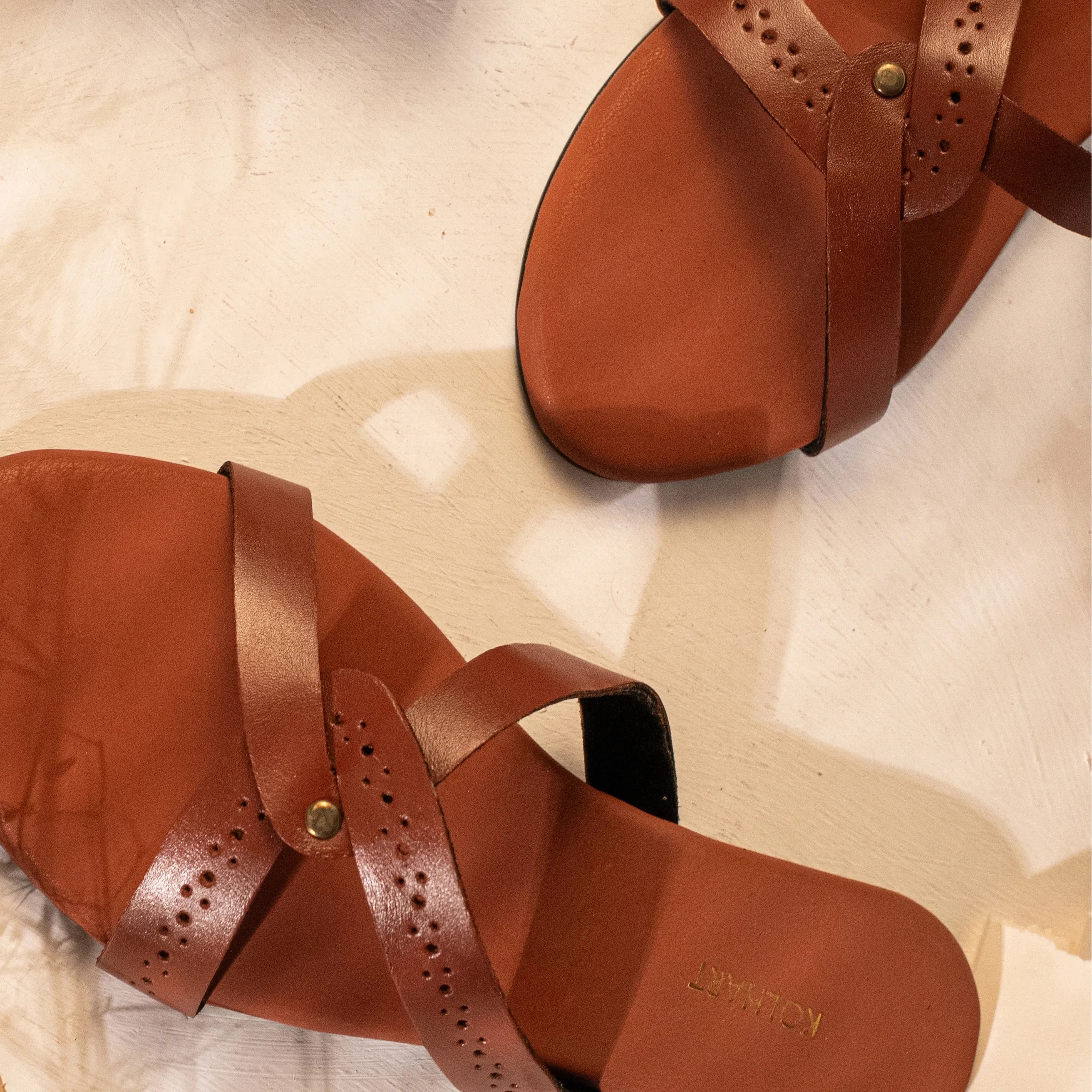 Isla Brown Leather Sandal – brown sandal by The Leather Factor, photo 5