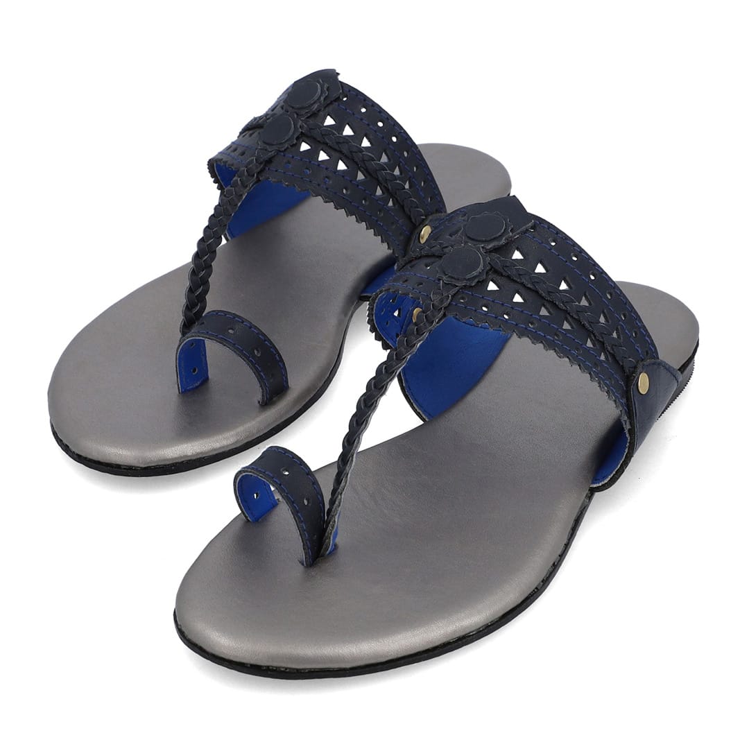 Ivory Kolhapuri Sandal – leather sole