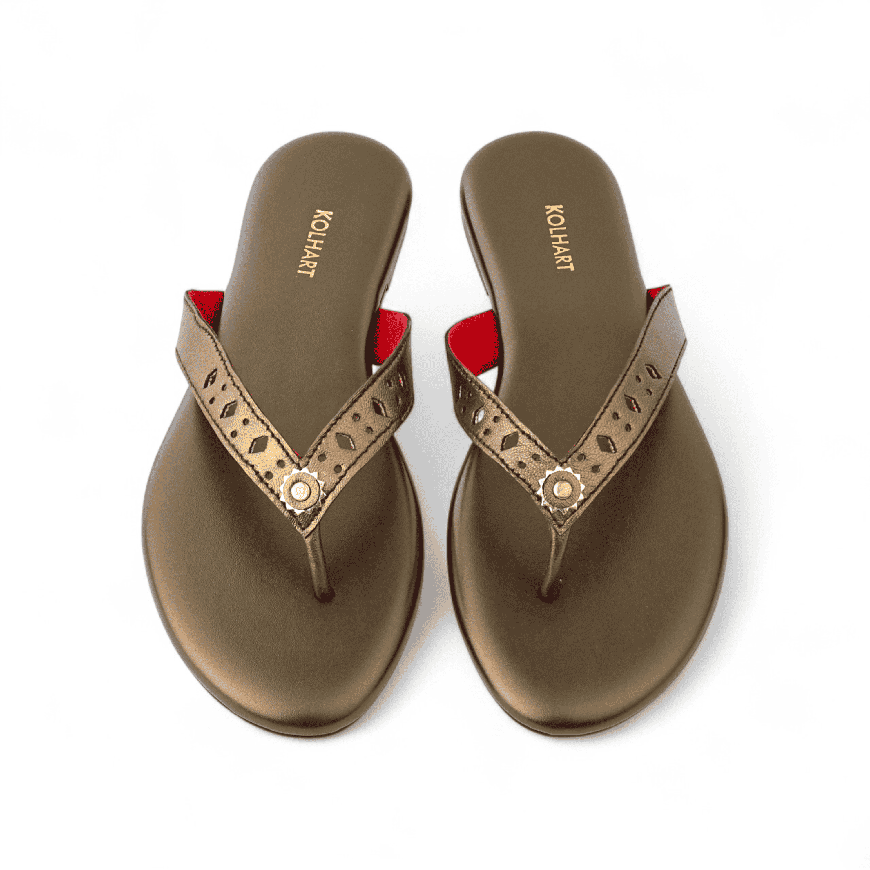 Ivory Olive Leather Sandal – leather and rubber sole