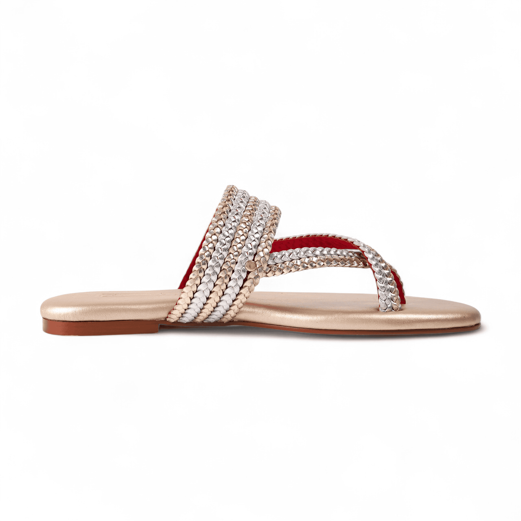 Laila Metallic Leather Sandal – The Leather Factor