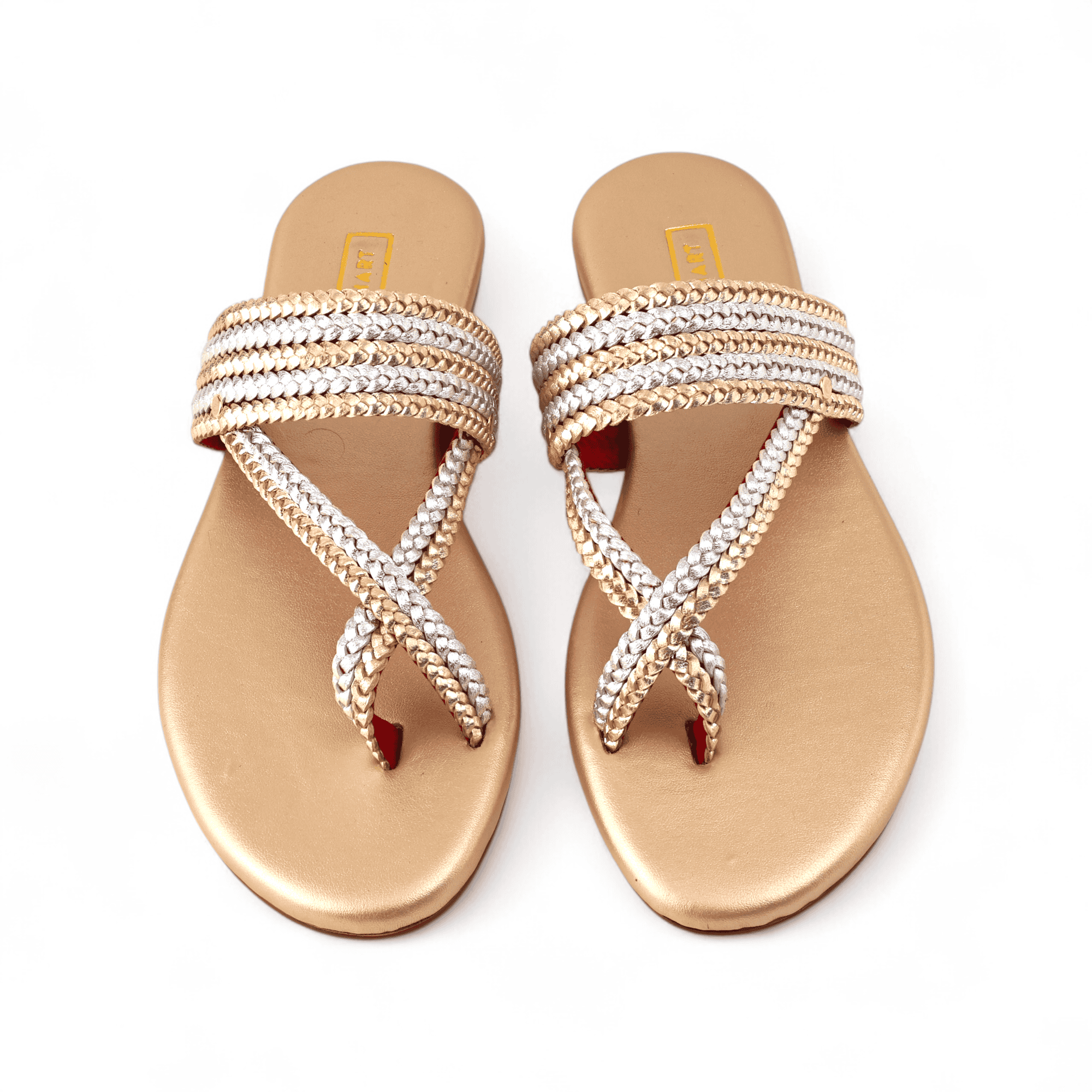 Laila Metallic Leather Sandal – metallic finish