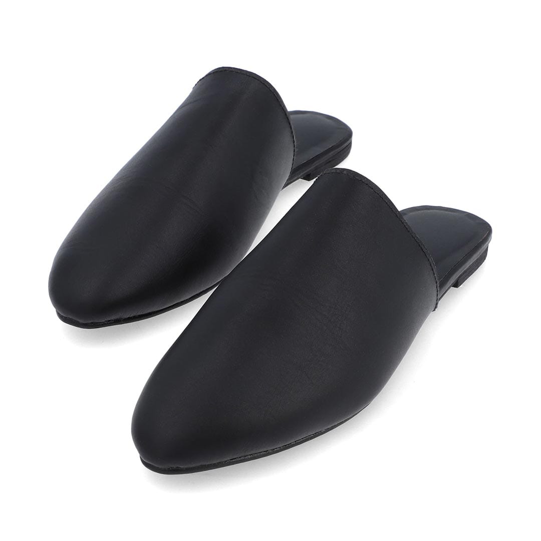 Meera Leather Mules – leather and rubber sole