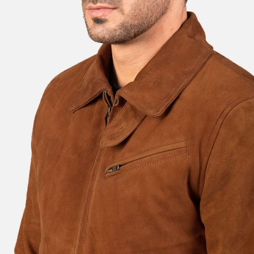 Yapin Tan Leather Jacket
