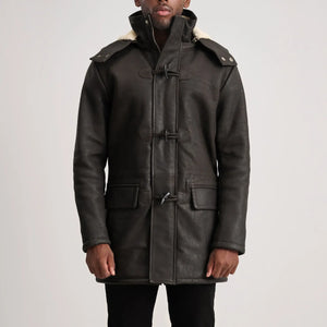 Taken Brown Leather Coat Jacket