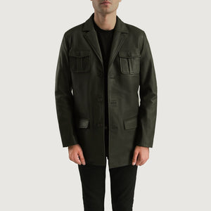 Riker Green Leather Blazer Jacket