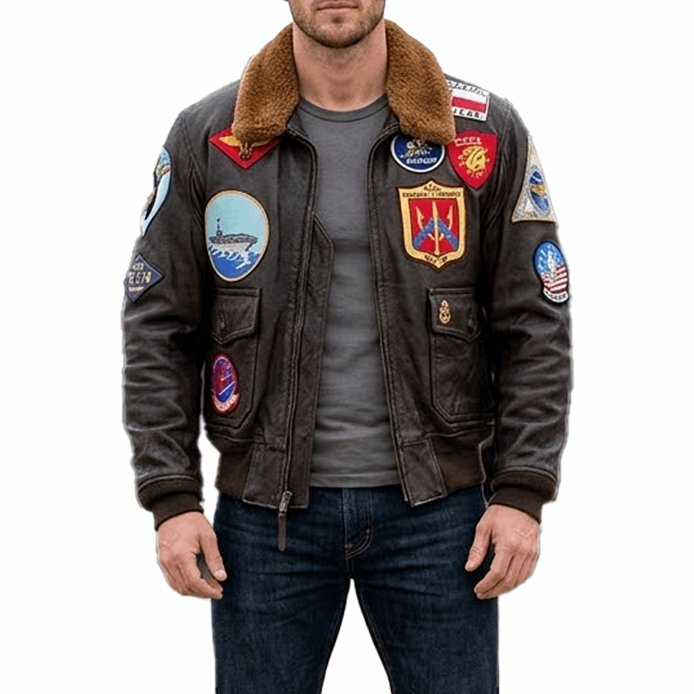 SkyForce Patch Aviator Bomber Jacket
