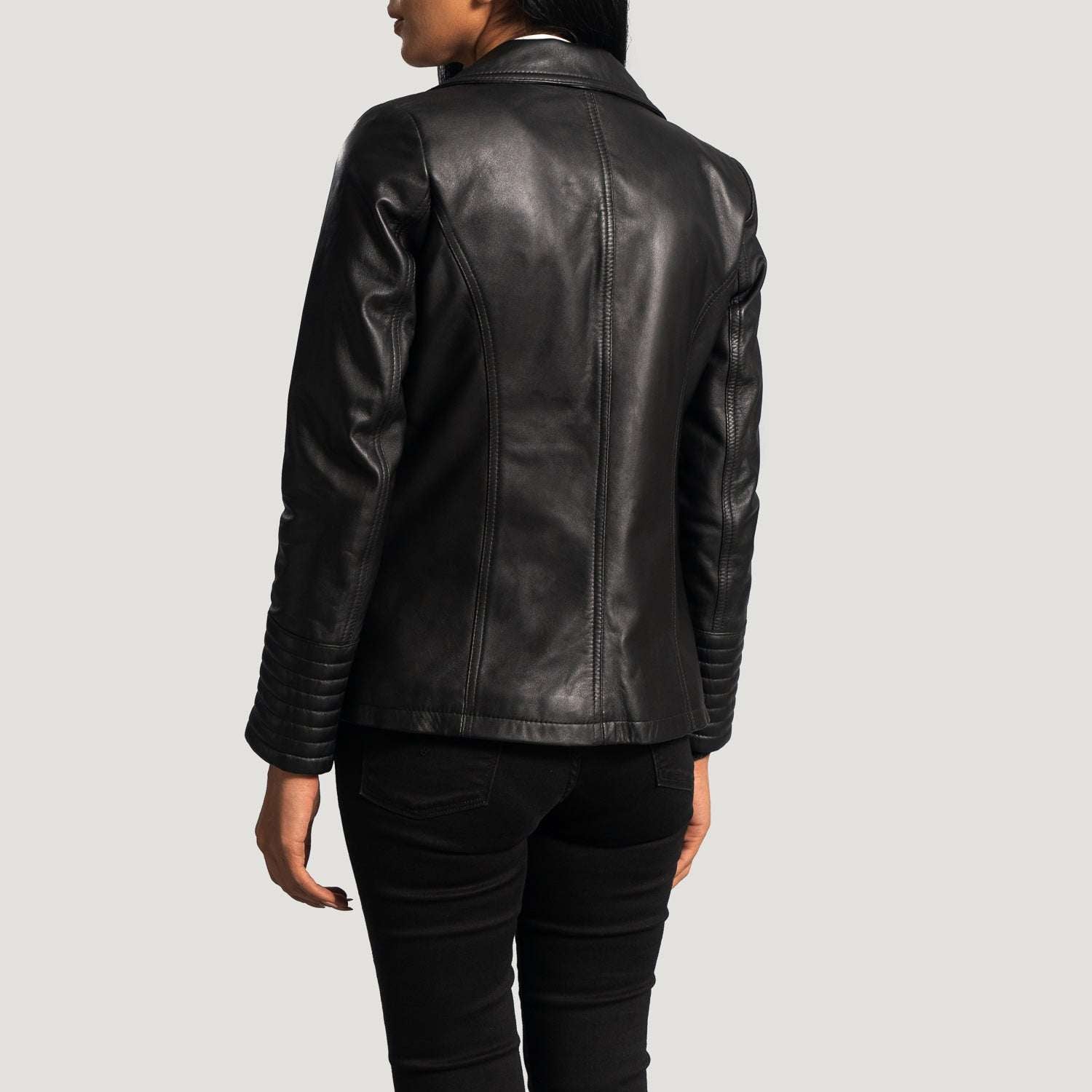 Takas Black Leather Blazer Jacket