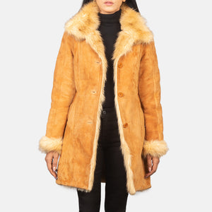 Matix Beige Leather Coat Jacket